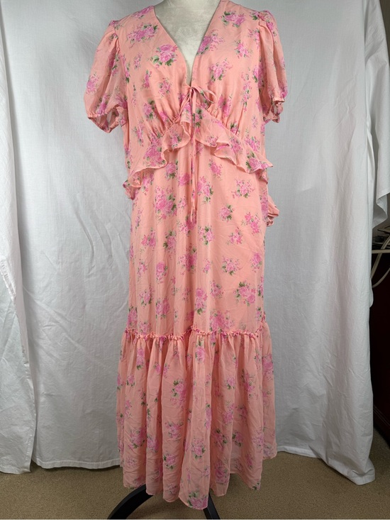 LoveShackFancy Dresses & Skirts - LoveShackFancy for Target Pink Floral Ruffle Maxi Dress NWT